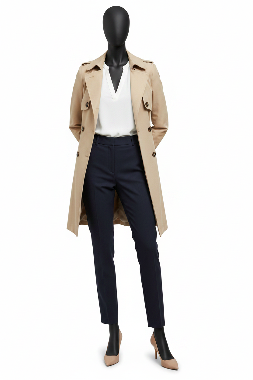 Black mannequin on a white background