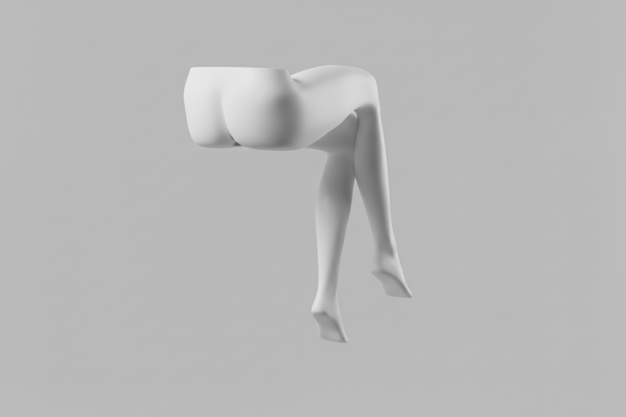 Female Crossed Legs Mannequin - White