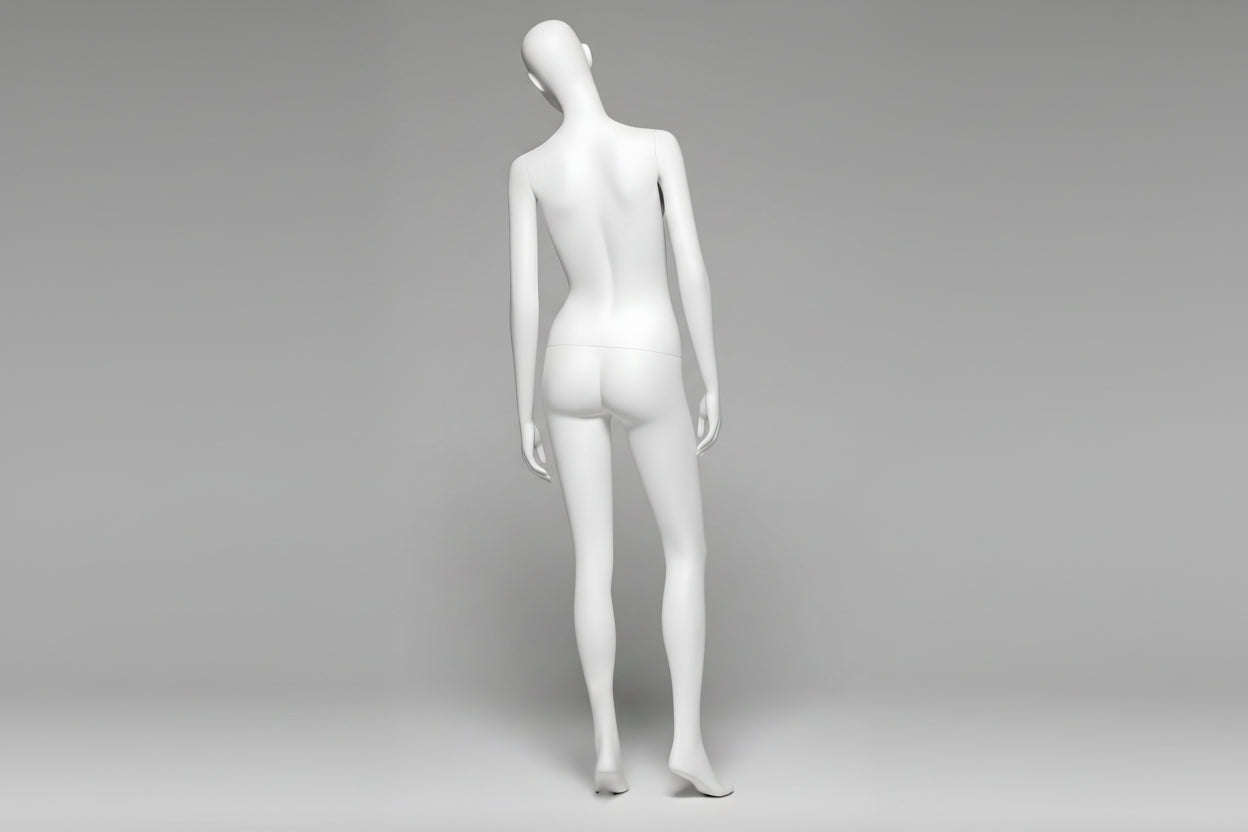 Female Head Tilted Mannequin - Anthracite Grey (7016)