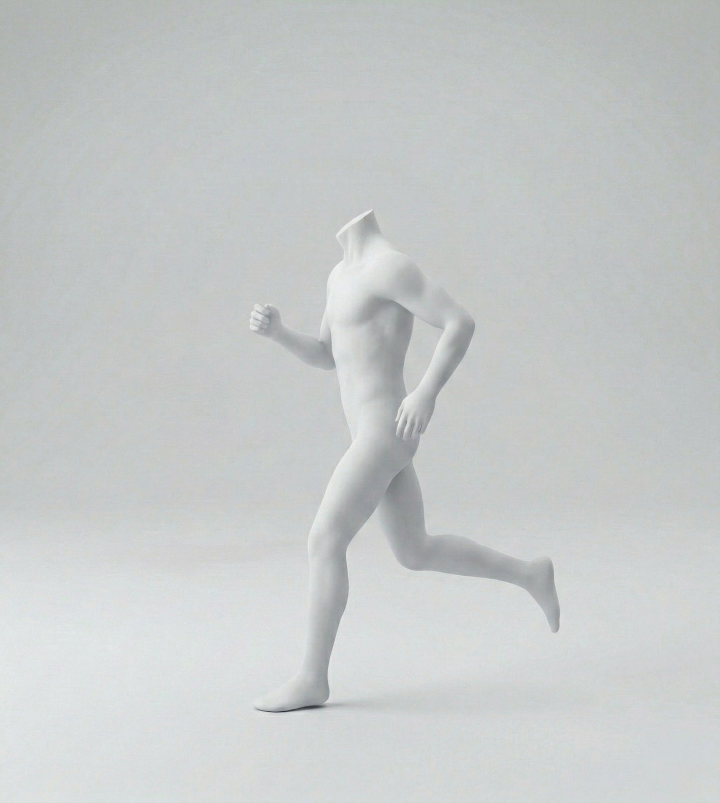 Headless Male Runner Mannequin - Dark Grey (7043)