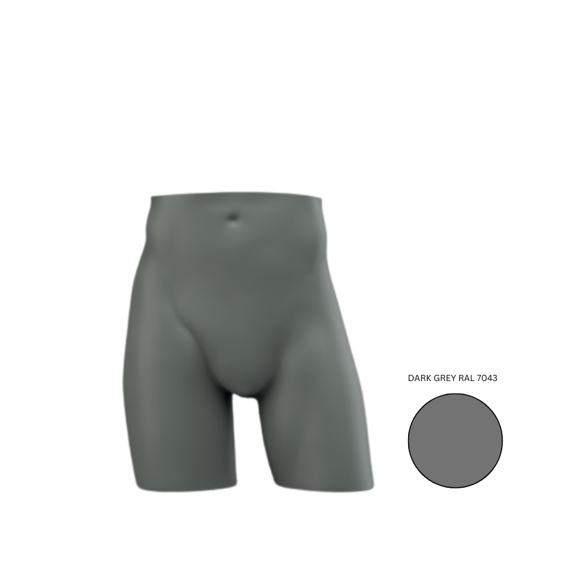 Male Mannequin hips Grey Finish (colour options available)