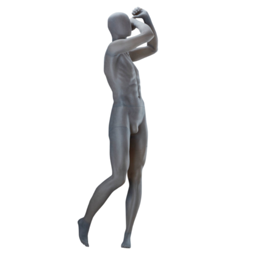 Dark Grey Male Golf Swing Mannequin