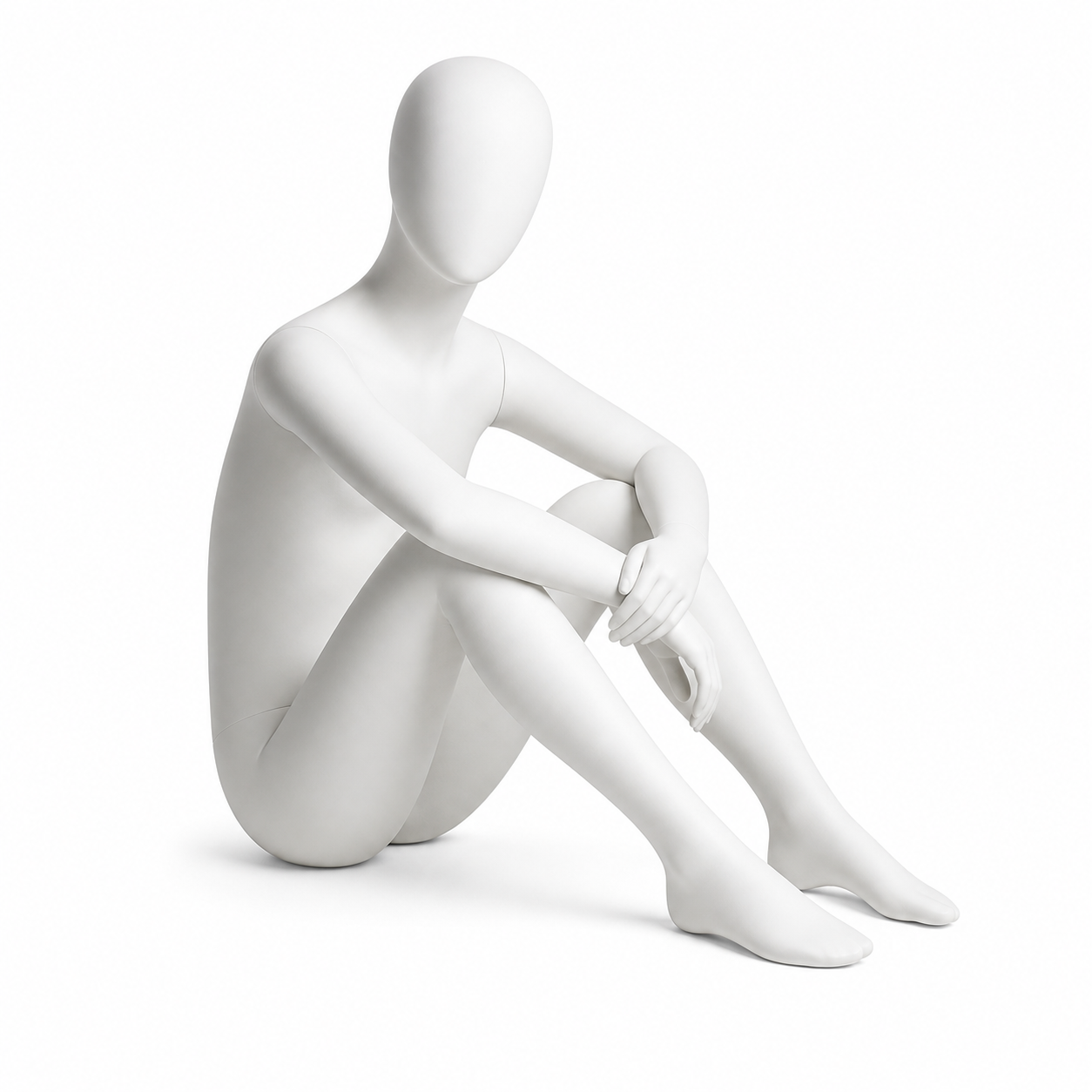 Kid Sitter Child Mannequin - Seated Pose Light Grey (7046)