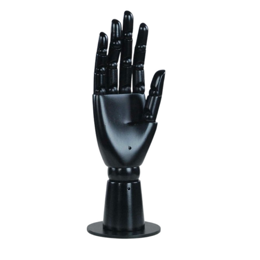 Black Articulated Wooden Hand Short 24cm