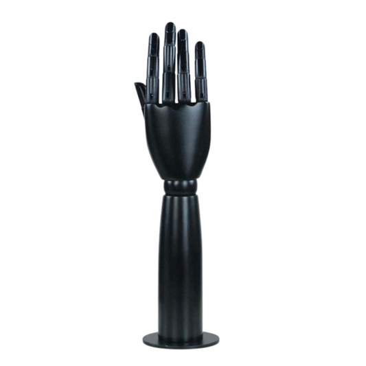 Black Wooden Articulated Hand Medium Length 37cm