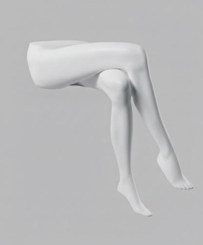Female Crossed Legs Mannequin - White