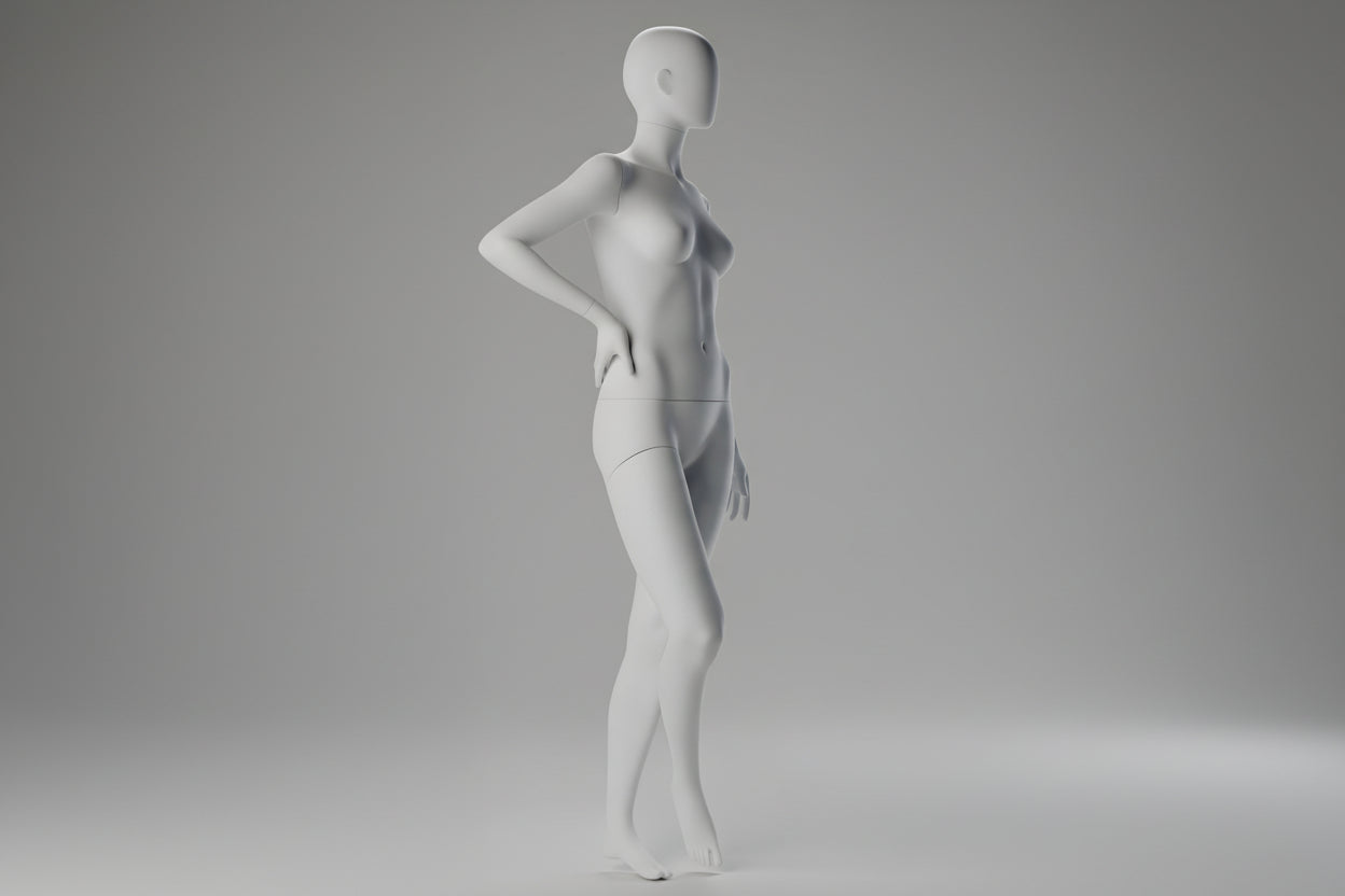 Female Display Mannequin Hand on Hip Crossed Legs | Retail Mannequin