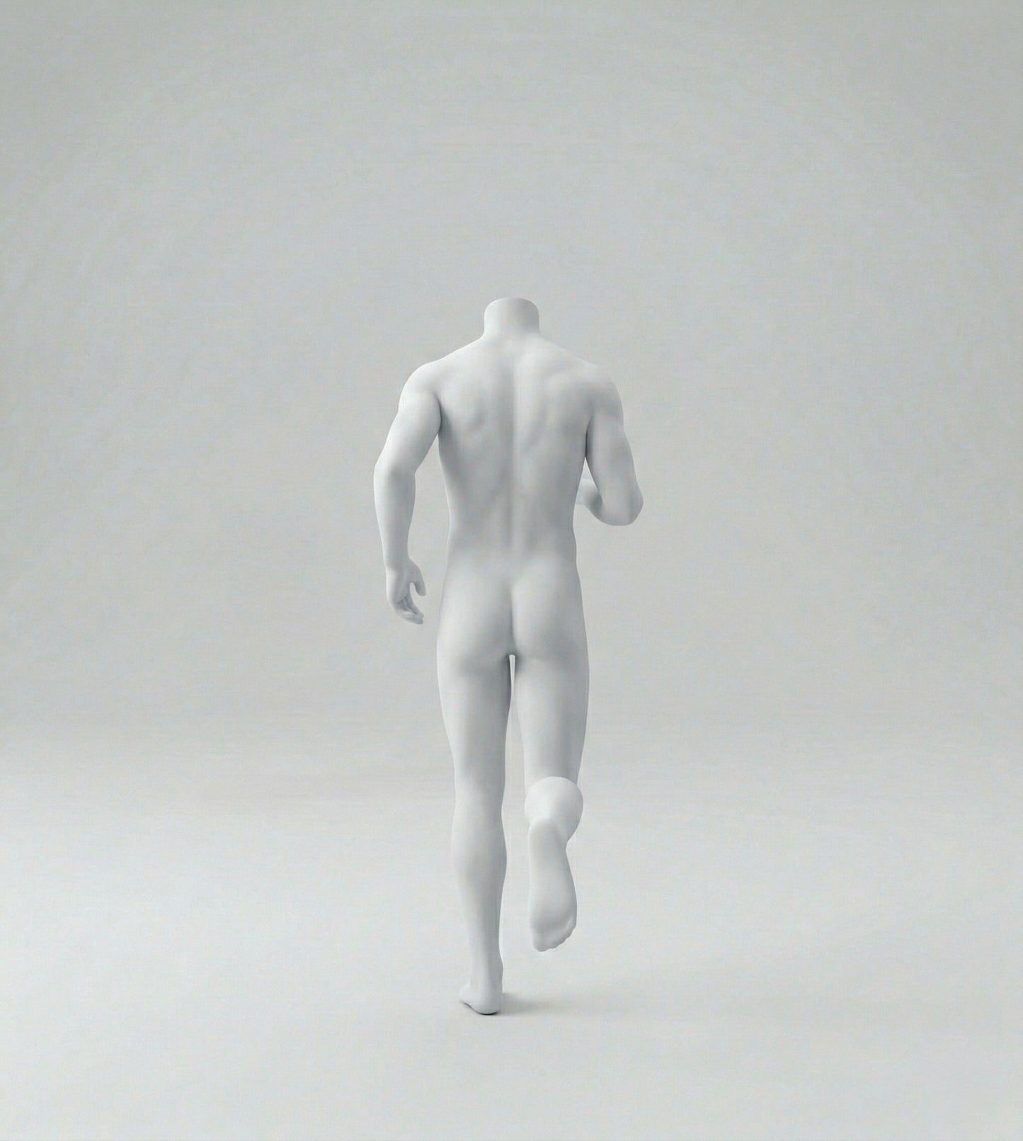 Headless Male Runner Mannequin - Dark Grey (7043)