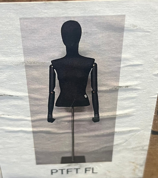Black Fabric Female Torso With Articulated Arms