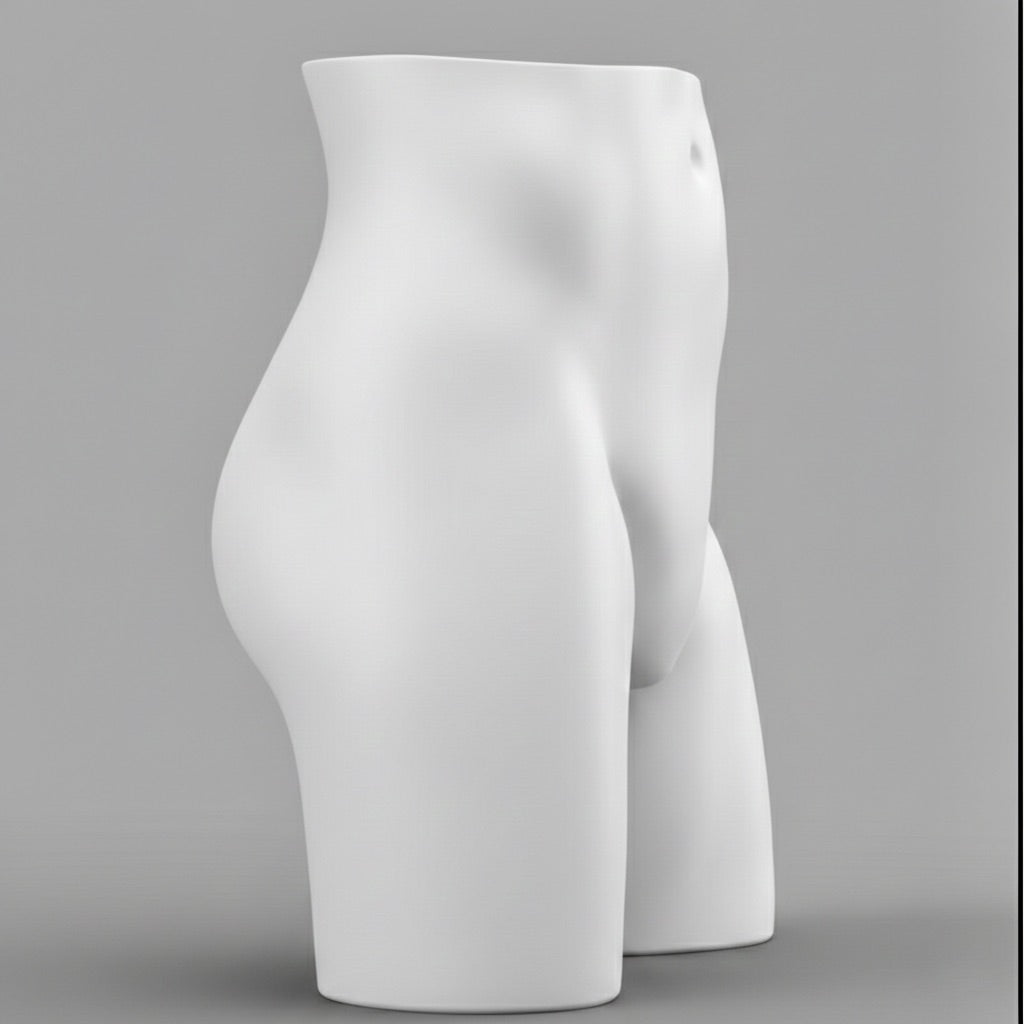 Male Hips Mannequin with Base & Pole - Light Grey (7046)