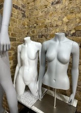 Female Torso: White Headless with Half Leg