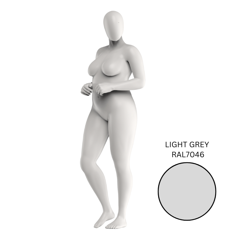 Plus Size Female Mannequin Light Grey