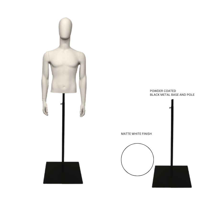 White Male Torso with Head