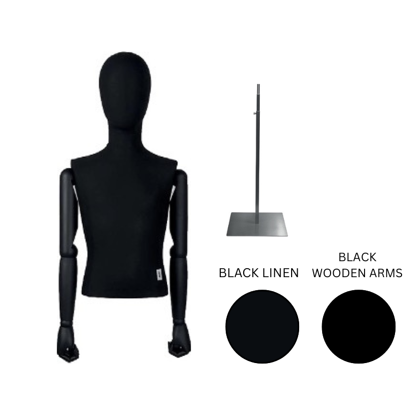 Junior Torso 8 Year Old Black Articulated Arms