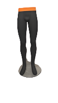 Male Display Legs - Black and Orange