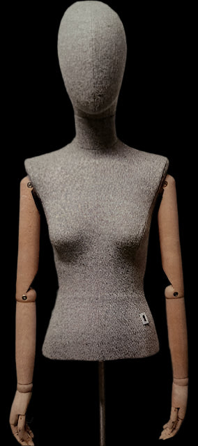 Female Grey Fabric Torso With Articulated Arms